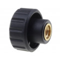 6531; Knob; Ø: 20mm; Int.thread: M6; 12mm; H: 16mm; polyamide; knurled; ELESA+GANTER