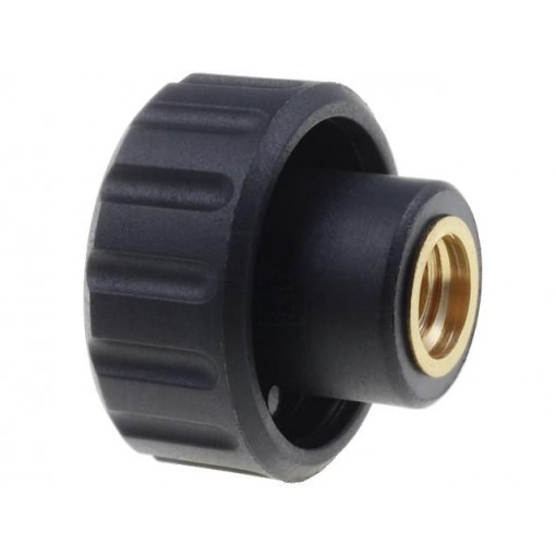 6531; Knob; Ø: 20mm; Int.thread: M6; 12mm; H: 16mm; polyamide; knurled; ELESA+GANTER