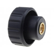 6631; Knob; Ø: 25mm; Int.thread: M6; 14mm; H: 19mm; polyamide; knurled; ELESA+GANTER