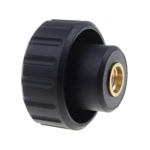 6631; Knob; Ø: 25mm; Int.thread: M6; 14mm; H: 19mm; polyamide; knurled; ELESA+GANTER