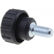 6661; Knob; Ø: 25mm; Ext.thread: M8; 16mm; H: 19mm; polyamide; knurled; ELESA+GANTER