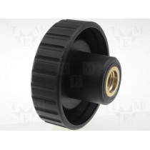 6850; Knob; Ø: 50mm; Int.thread: M10; 20mm; H: 28.5mm; polyamide; knurled; ELESA+GANTER