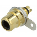 BTO 1 V SCHWARZ; Socket; RCA; female; straight; soldering; gold-plated; LUMBERG BTO 1 V SCHWARZ; Socket; RCA; female; straight; soldering; gold-plated; LUMBERG