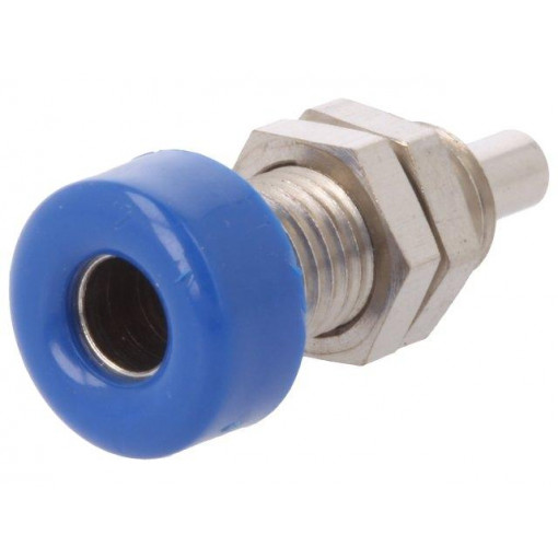 BU 403 NI/BL; Socket; 4mm banana; 32A; 33VAC; 70VDC; blue; nickel plated; 10mΩ; SCHÜTZINGER