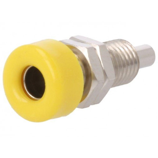 BU 403 NI/GE; Socket; 4mm banana; 32A; 33VAC; 70VDC; yellow; nickel plated; 10mΩ; SCHÜTZINGER