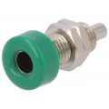 BU 403 NI/GN; Socket; 4mm banana; 32A; 33VAC; 70VDC; green; nickel plated; 10mΩ; SCHÜTZINGER BU 403 NI/GN; Socket; 4mm banana; 32A; 33VAC; 70VDC; green; nickel plated; 10mΩ; SCHÜTZINGER