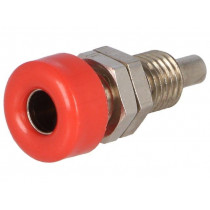 BU 403 NI/RT; Socket; 4mm banana; 32A; 33VAC; 70VDC; red; nickel plated; -25÷90°C; SCHÜTZINGER