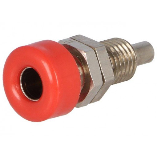 BU 403 NI/RT; Socket; 4mm banana; 32A; 33VAC; 70VDC; red; nickel plated; -25÷90°C; SCHÜTZINGER