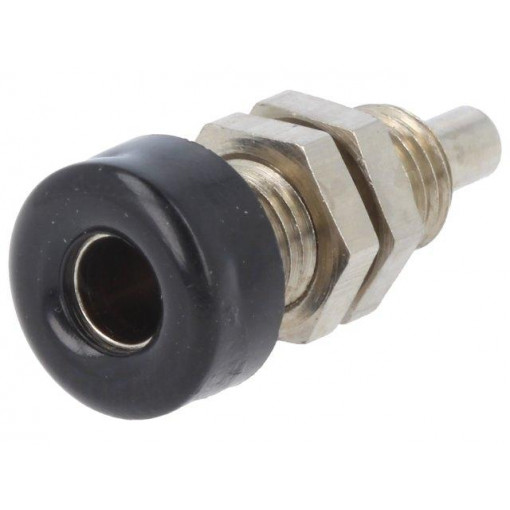 BU 403 NI/SW; Socket; 4mm banana; 32A; 33VAC; 70VDC; black; nickel plated; 10mΩ; SCHÜTZINGER