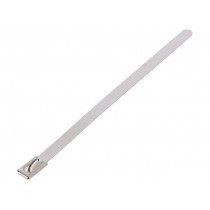BU44-100; Cable tie; L: 100mm; W: 4.6mm; stainless steel; 445N; Colour: steel; RAYCHEM RPG