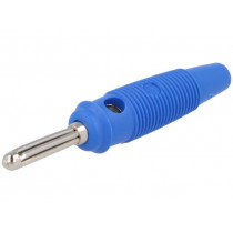 ; Plug; 4mm banana; 16A; 60VDC; blue; non-insulated; 3mΩ; 1.5mm2; HIRSCHMANN T&M