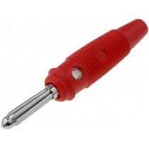 ; Plug; 4mm banana; 16A; 60VDC; red; non-insulated; 3mΩ; 1.5mm2; HIRSCHMANN T&M