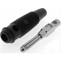 ; Plug; 4mm banana; 16A; 60VDC; black; non-insulated; 3mΩ; 1.5mm2; HIRSCHMANN T&M