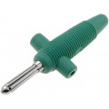 BUELA300KGN; Plug; 4mm banana; 30A; 60VDC; green; 3mΩ; 2.5mm2; Mounting: on cable; HIRSCHMANN T&M