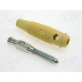 BUELA30KGE; Plug; 4mm banana; 30A; 60VDC; yellow; 3mΩ; 2.5mm2; Contacts: brass; HIRSCHMANN T&M