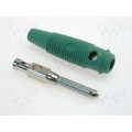 BUELA30KGN; Plug; 4mm banana; 30A; 60VDC; green; 3mΩ; 2.5mm2; Contacts: brass; HIRSCHMANN T&M