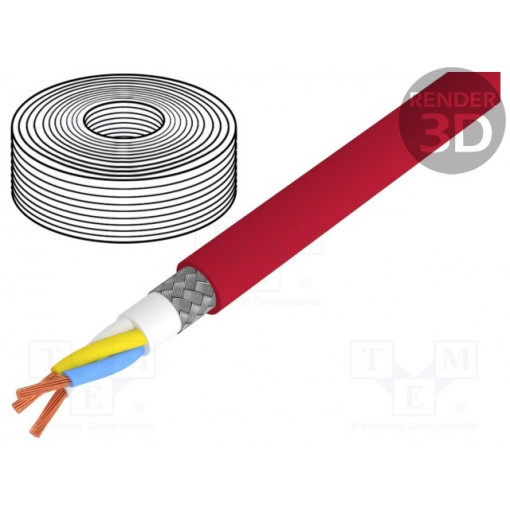 2170370; Wire; CC-Link; 3x20AWG; stranded; Cu; tinned copper braid; PUR; red; LAPP KABEL