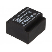 BV 201 0146; Transformer: encapsulated; 0.35VA; 230VAC; 12V; 12V; 15mA; 15mA; HAHN