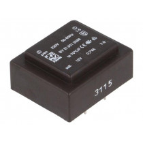 BV EI 301 3588; Transformer: encapsulated; 0.7VA; 230VAC; 12V; 58mA; Mounting: PCB; HAHN BV EI 301 3588; Transformer: encapsulated; 0.7VA; 230VAC; 12V; 58mA; Mounting: PCB; HAHN