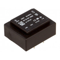 BV EI 301 3592; Transformer: encapsulated; 0.7VA; 230VAC; 18V; 39mA; Mounting: PCB; HAHN BV EI 301 3592; Transformer: encapsulated; 0.7VA; 230VAC; 18V; 39mA; Mounting: PCB; HAHN