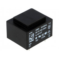 BV EI 302 2004; Transformer: encapsulated; 1.8VA; 230VAC; 18V; 100mA; Mounting: PCB; HAHN BV EI 302 2004; Transformer: encapsulated; 1.8VA; 230VAC; 18V; 100mA; Mounting: PCB; HAHN