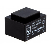 BV EI 302 2904; Transformer: encapsulated; 1VA; 230VAC; 15V; 67mA; Mounting: PCB; HAHN