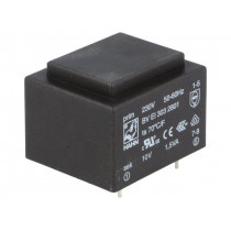 BV EI 303 2801; Transformer: encapsulated; 1.5VA; 230VAC; 10V; 150mA; Mounting: PCB; HAHN