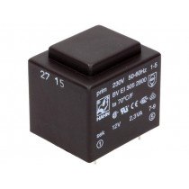 BV EI 305 2800; Transformer: encapsulated; 2.3VA; 230VAC; 12V; 192mA; Mounting: PCB; HAHN