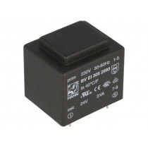 BV EI 305 2993; Transformer: encapsulated; 3VA; 230VAC; 24V; 125mA; Mounting: PCB; HAHN