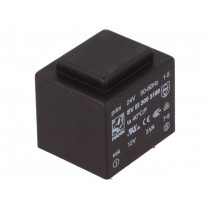BV EI 305 3189; Transformer: encapsulated; 3VA; 24VAC; 12V; 250mA; Mounting: PCB; HAHN BV EI 305 3189; Transformer: encapsulated; 3VA; 24VAC; 12V; 250mA; Mounting: PCB; HAHN