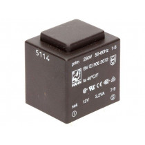 BV EI 306 2072; Transformer: encapsulated; 3.2VA; 230VAC; 12V; 267mA; Mounting: PCB; HAHN