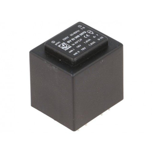BV EI 306 2079; Transformer: encapsulated; 3.2VA; 230VAC; 18V; 18V; 89mA; 89mA; 135g; HAHN