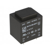 BV EI 306 8017; Transformer: encapsulated; 2.8VA; 230VAC; 9V; 311mA; Mounting: PCB; HAHN