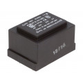 BV EI 344 0065; Transformer: encapsulated; 5VA; 230VAC; 24V; 208mA; Mounting: PCB; HAHN