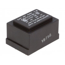 BV EI 344 0065; Transformer: encapsulated; 5VA; 230VAC; 24V; 208mA; Mounting: PCB; HAHN