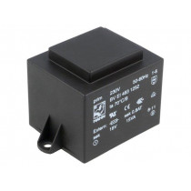 BV EI 483 1252; Transformer: encapsulated; 15VA; 230VAC; 18V; 833mA; Mounting: PCB; HAHN