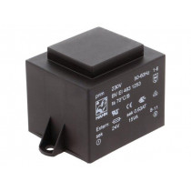 BV EI 483 1253; Transformer: encapsulated; 15VA; 230VAC; 24V; 625mA; Mounting: PCB; HAHN