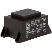 BV EI 541 1124; Transformer: encapsulated; 16VA; 230VAC; 12V; 1333mA; Mounting: PCB; HAHN