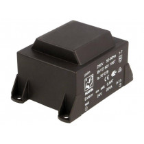 BV EI 601 1067; Transformer: encapsulated; 20VA; 230VAC; 24V; 834mA; Mounting: PCB; HAHN