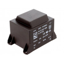 BV EI 603 1026; Transformer: encapsulated; 30VA; 230VAC; 12V; 2500mA; Mounting: PCB; HAHN