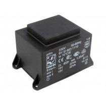 BV EI 663 1110; Transformer: encapsulated; 44VA; 230VAC; 18V; 18V; 1222mA; 1222mA; HAHN