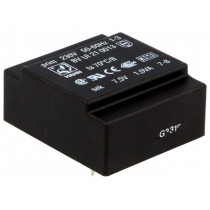 BV UI 21 0013; Transformer: encapsulated; 1VA; 230VAC; 7.5V; 133mA; Mounting: PCB; HAHN