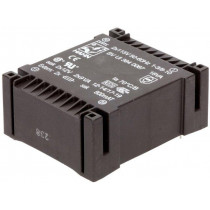 BV UI 394 0087; Transformer: encapsulated; 18VA; 115/115VAC; 12V; 12V; 750mA; 750mA; HAHN