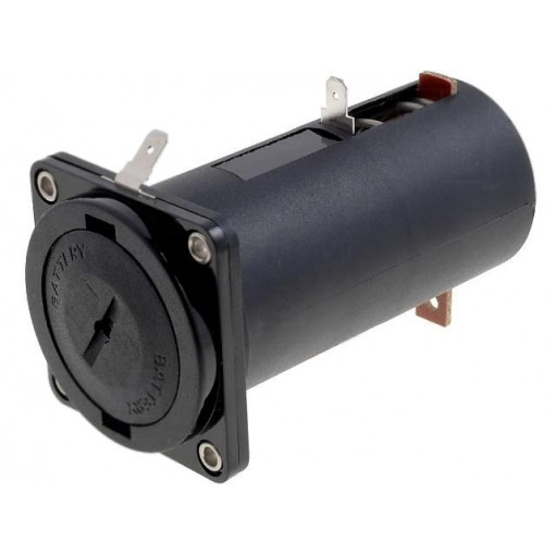 BX0016; Holder; Leads: soldering lugs; Size: D,R20; Batt.no: 1; UL94V-0; BULGIN