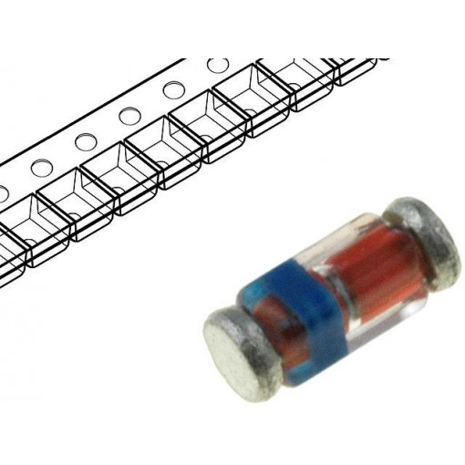 BZT55C10-GS18; Diode: Zener; 0.5W; 10V; SMD; reel,tape; quadroMELF; single diode; VISHAY