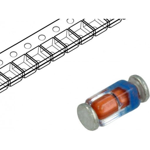 BZT55C27 L1; Diode: Zener; 0.5W; 25.1V; 5mA; SMD; reel,tape; quadro MiniMELF; TAIWAN SEMICONDUCTOR