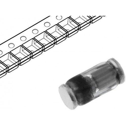 BZT55C5V1-GS08; Diode: Zener; 0.5W; 5.1V; SMD; reel,tape; quadroMELF; single diode; VISHAY