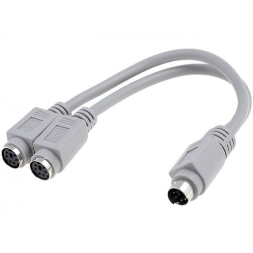 C-PS2G2W; Cable; PS/2 socket x2,PS/2 plug; Len: 0.15m; Øcable: 5mm; BQ CABLE
