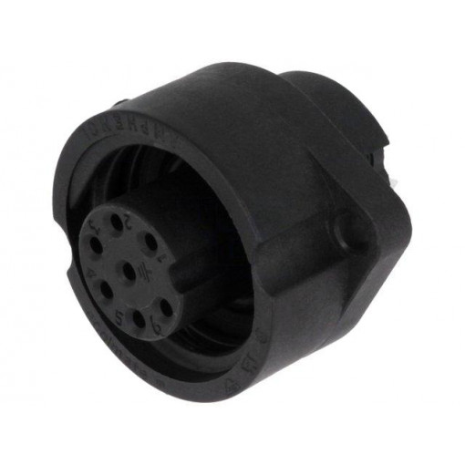 C016 30G006 100 12; Connector: circular; socket; PIN: 7; female; soldering; IP65,IP67; AMPHENOL