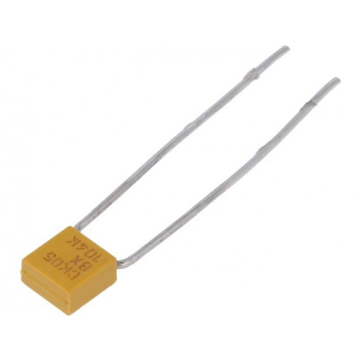 C052K104K5X5CA7301; Capacitor: ceramic; MLCC; 100nF; 50V; ±10%; THT; 5.08mm; KEMET